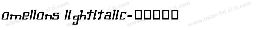 Omellons LightItalic字体转换